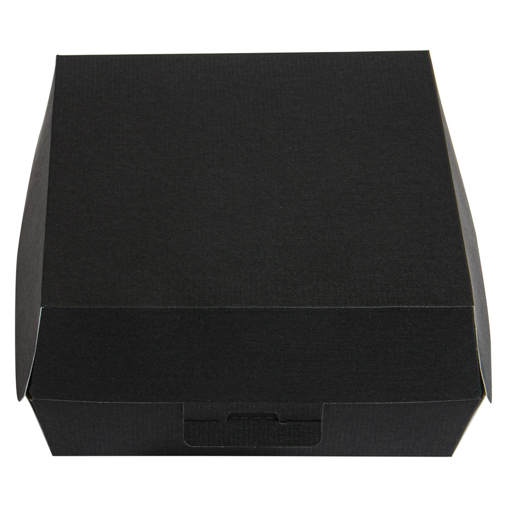 234.24-SCATOLE HAMBURGER 'THEPACK'  17,6x16,8x7,8 CM (XL WIDER) NERO CARTONE NANO-MICRO (50 u.)