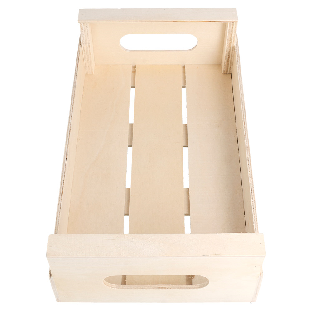 217.28-MINI CASSETTE 'WOOD'  25x15x7,5 CM NATURALE LEGNO