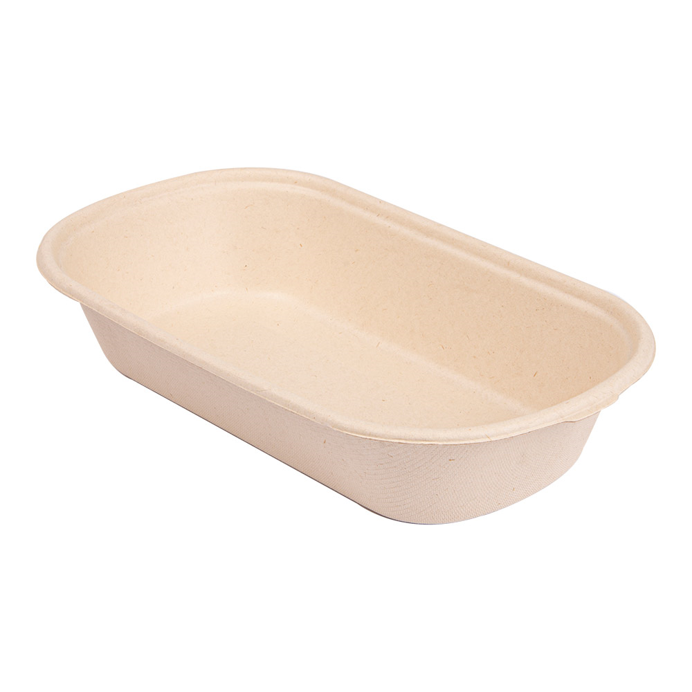 320.52-LUNCH BOXES 1 SCOMPARTO 'BIONIC' 850 ML 23,5x13,1x4,6 CM NATURALE BAGASSA (50 u.)