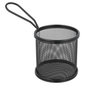 228.78-MINI FRIGGITRICE ROTONDA 'ARTINOX'  Ø 9x8 CM NERO ACCIAIO (6 u.)