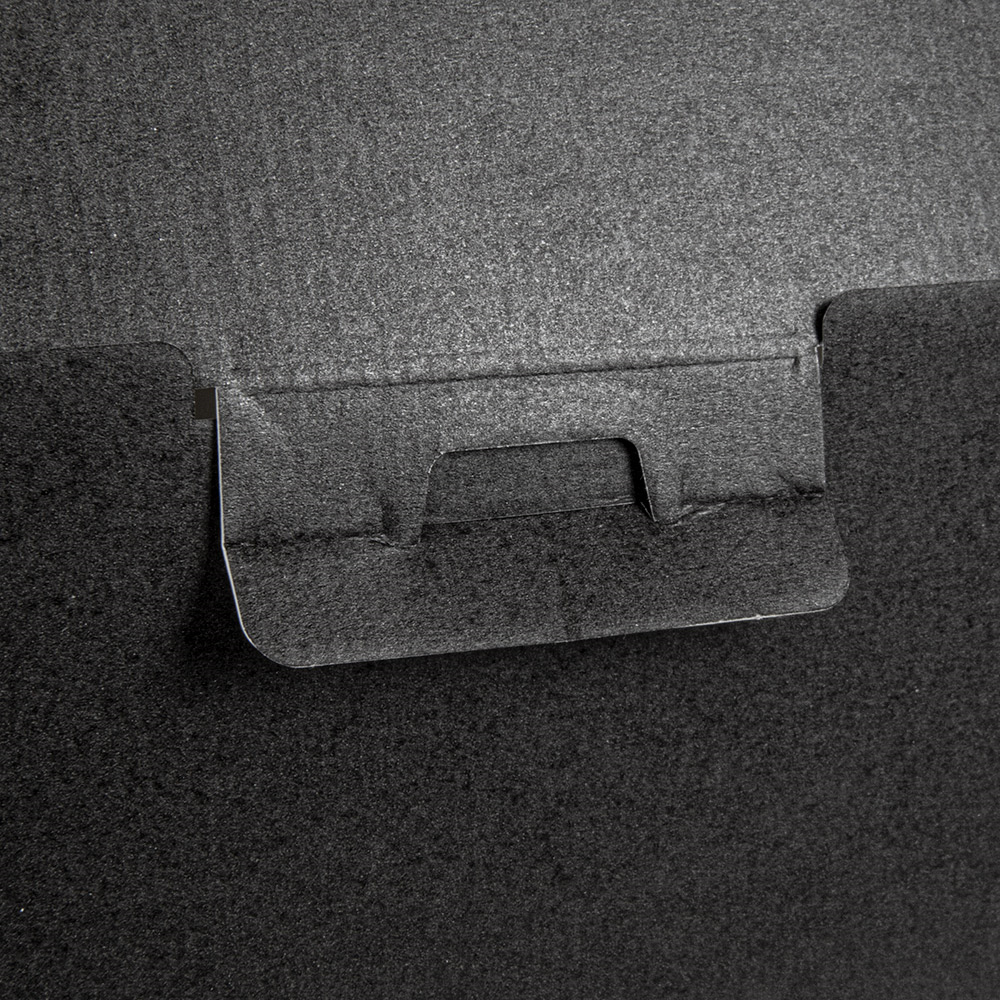 277.80-SCATOLE HAMBURGER 'THEPACK'  14,4x14x11,5 CM (XL TALLER) NERO CARTONE NANO-MICRO (50 u.)