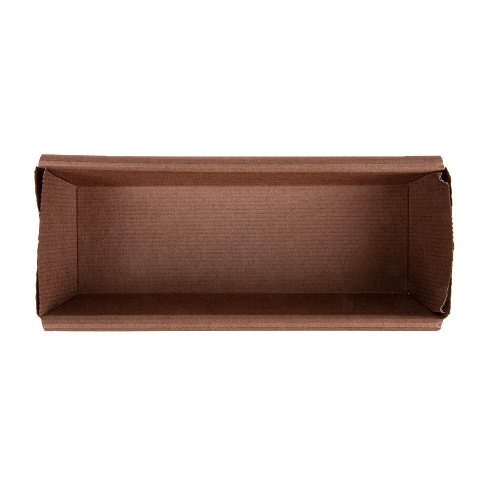 156.30-FORME PER FORNO PASTICCERIA  140 G/M2 20x6,5x4,5 CM MARRONE CELLULOSA (500 u.)