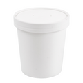 226.40-CONTENITORI CON COPERCHI 480 ML - 16 oz 320 + 18 PE G/M2 Ø9,7/7,5x10 CM BIANCO CARTONE (25 u.)