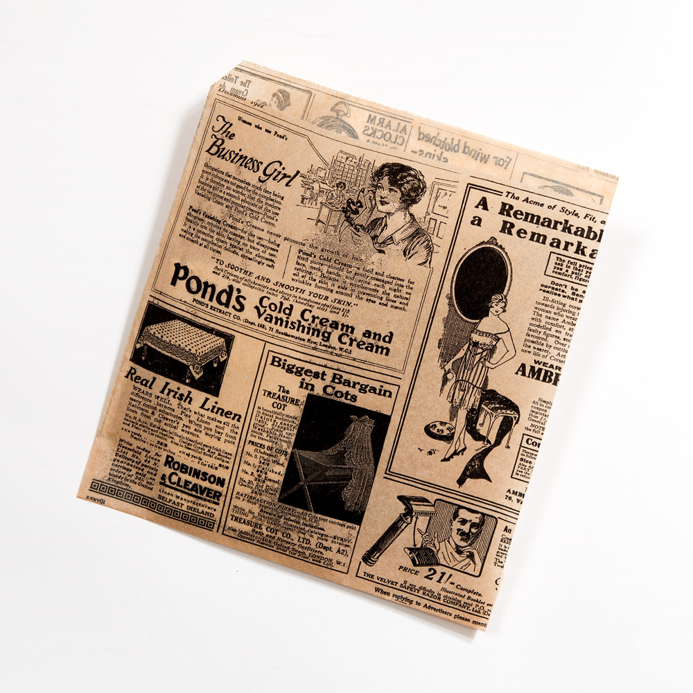 098.02-CARTA ANTIGRASSO APERTO 2 LATI FAST FOOD TIMES 34 G/M2 17x18 CM NATURALE PERGAMANA ANTIGRASSI (1000 u.)