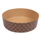 186.83-FORME PER COTTURA PANETTONE - LAMINATO  140 G/M2 Ø 18,5x6 CM MARRONE CELLULOSA (390 u.)