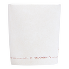 255.24-RICIPIENTI MULTIUSO 'FEEL GREEN' COMPOSTABLE 480 ML 325 G/M2 Ø8x9 CM BIANCO CARTONE (50 u.)