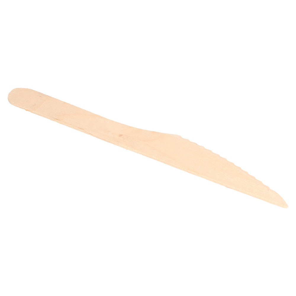 166.97-COLTELLO 'WOOD' MAKAN  16,4 CM NATURALE LEGNO (100 u.)