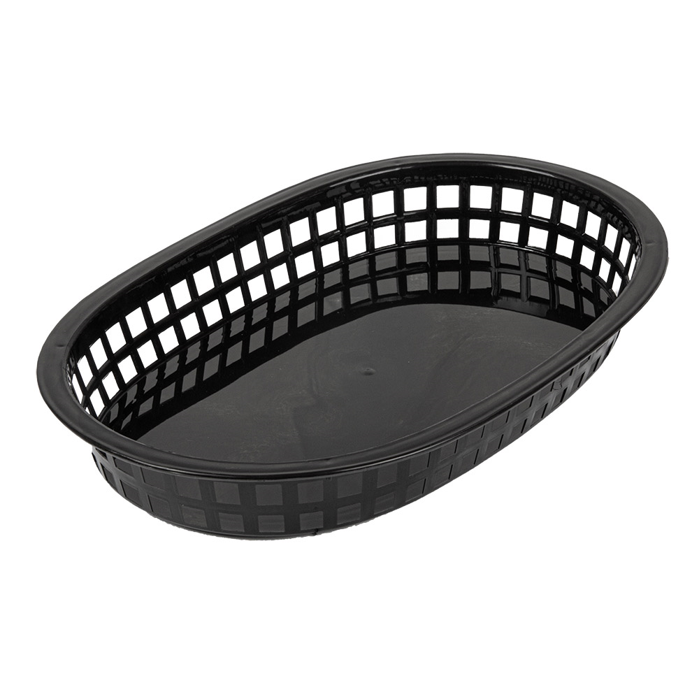 208.59-CESTINO ALLUNGATO   28x17,5x4 CM NERO PP (12 u.)