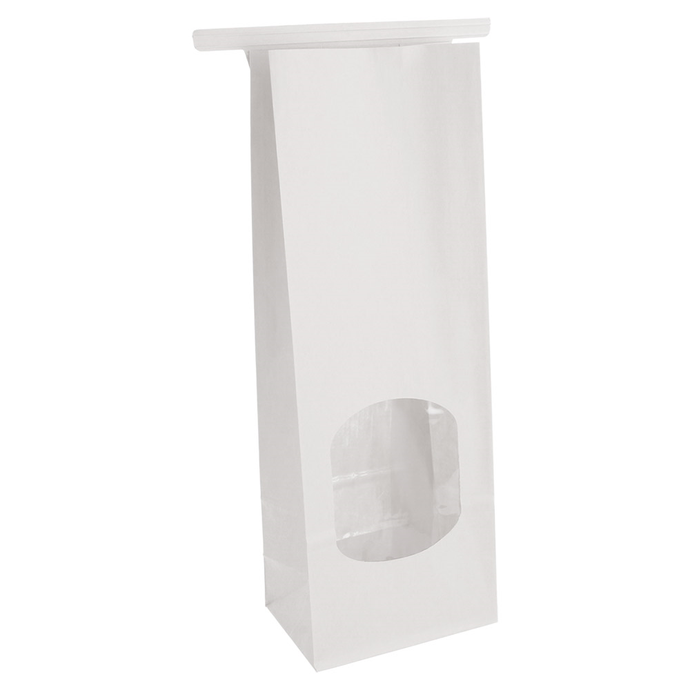 260.72-SACCHETTI SOS CON CHIUSURA CON FINESTRA 1300 GR 60 G/M2 + 25µ OPP 9+6x25 CM BIANCO CELLULOSA (50 u.)
