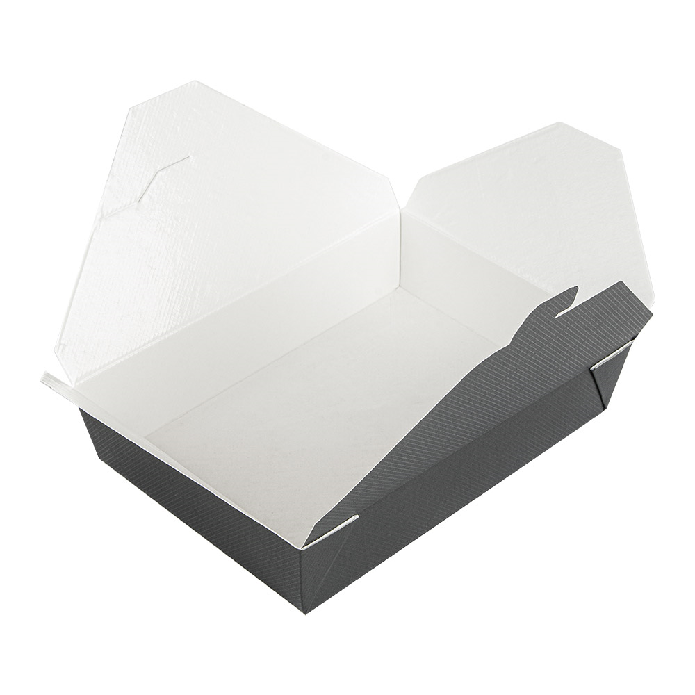 234.61-SCATOLE AMERICANE PER MICROONDE 'THEPACK' 1470 ML 19,6x14x4,5 CM NERO CARTONE NANO-MICRO + PP (50 u.)