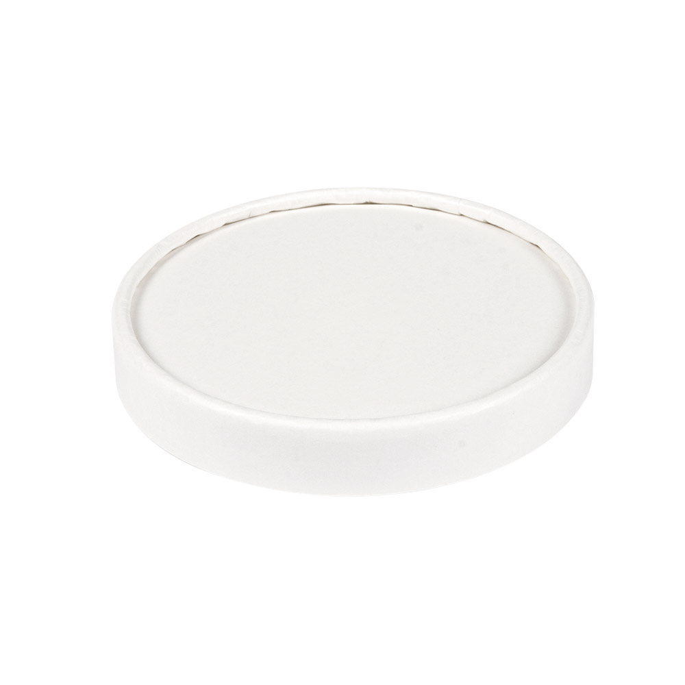 233.33-COPERCHIO TERRINA GELATI 240 ML 280 + 18 PE G/M2 Ø9,4 CM BIANCO CARTONE (50 u.)
