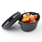 146.79-CONTENITORI APERITIVO MINI PENTOLA  65 ML 9,1x5,8x4,5 CM NERO PP (6 u.)