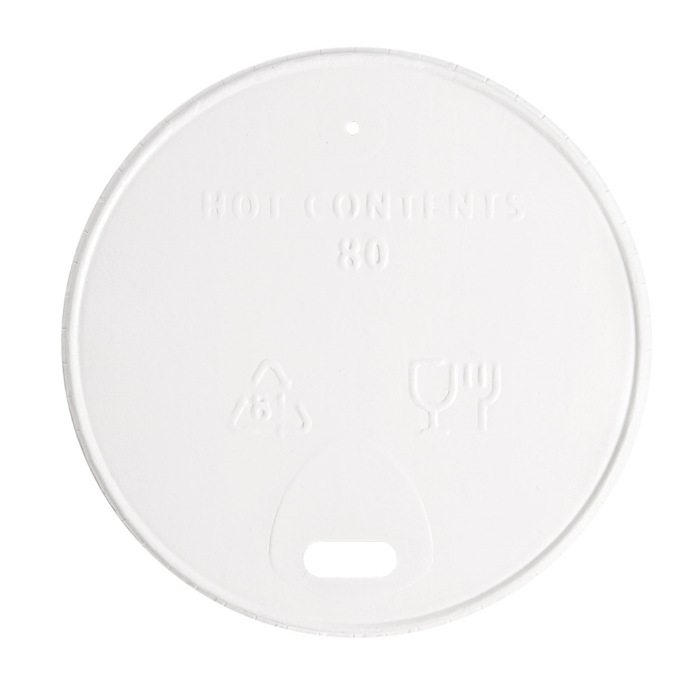 257.95-COPERCHIO PER BICCHIERI  310 G/M2 Ø 8 CM BIANCO CARTONE (50 u.)