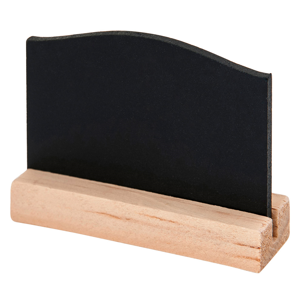 207.19-4 U. MINI LAVAGNA CON BASE   7,5x5x2 CM NERO LEGNO