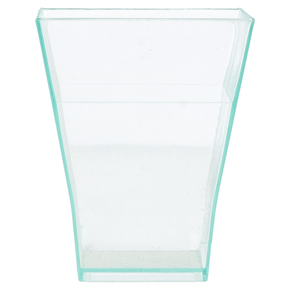 158.61-CONTENITORI APERITIVO BOUQUET   4,5x4,5x5,5 CM VERDE ACQUA PS (24 u.)