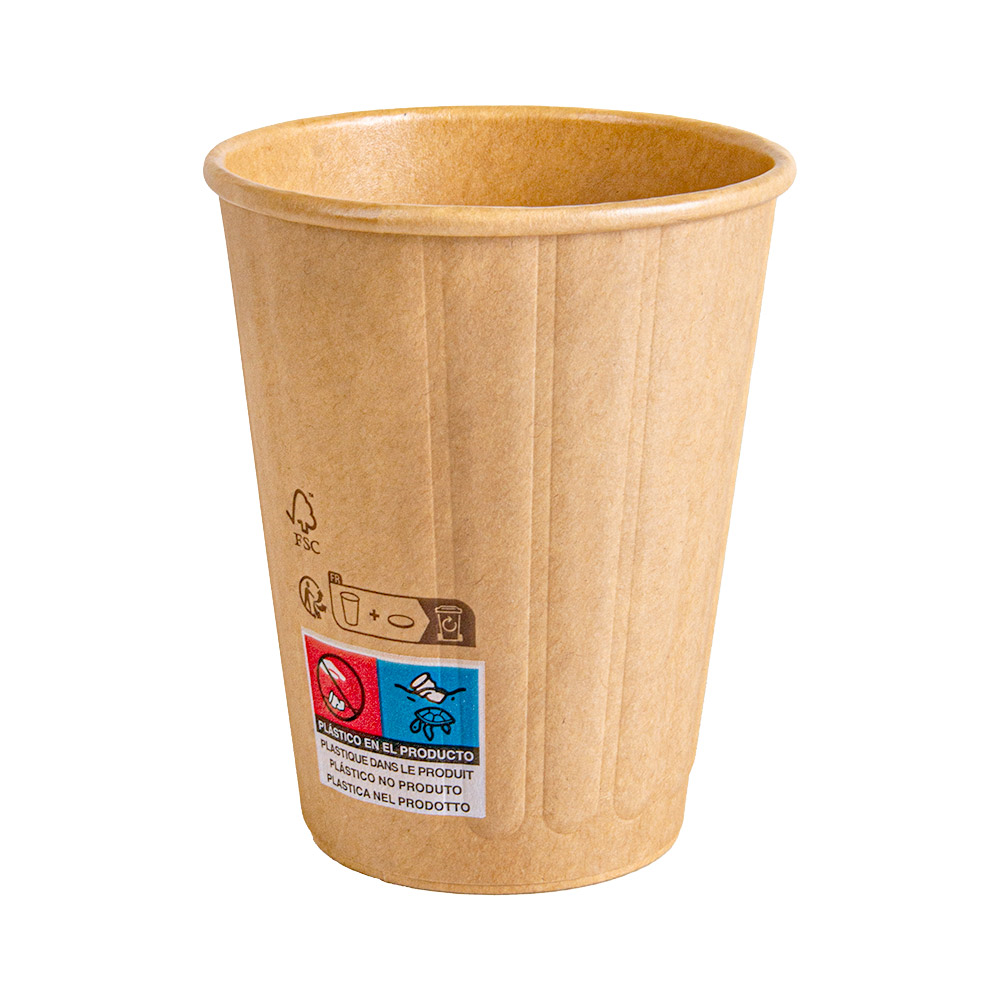 275.19-BICCHIERI BEVANDE CALDE DOPPIA PARETE  240 ML 288 + 210 G/M2 Ø8/5,2x9,5 CM NATURALE CARTONE (50 u.)