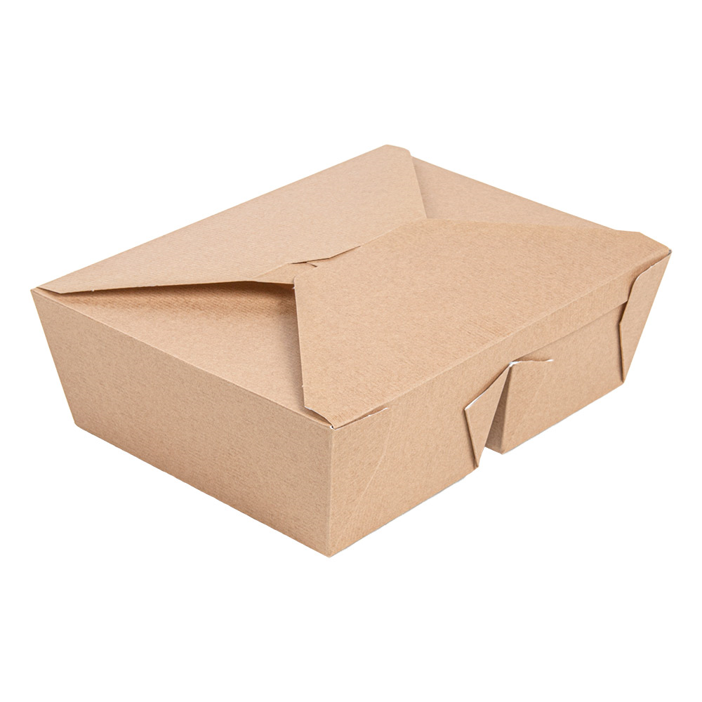 258.48-SCATOLE AMERICANE 2 SCOMPARTI 'THEPACK' 990 + 990 ML 19,6x14x6,2 CM NATURALE CARTONE NANO-MICRO + PP (50 u.)