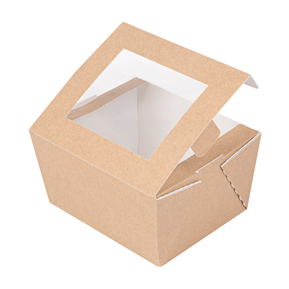 253.61-SCATOLE CON FINESTRA 'THEPACK' 780 ML 11,2x9x6,4 CM NATURALE CARTONE NANO-MICRO + OPP (50 u.)