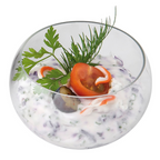 156.96-CONTENITORI APERITIVO SFERA  150 ML 6,3x5 CM TRASPARENTE APET (5 u.)