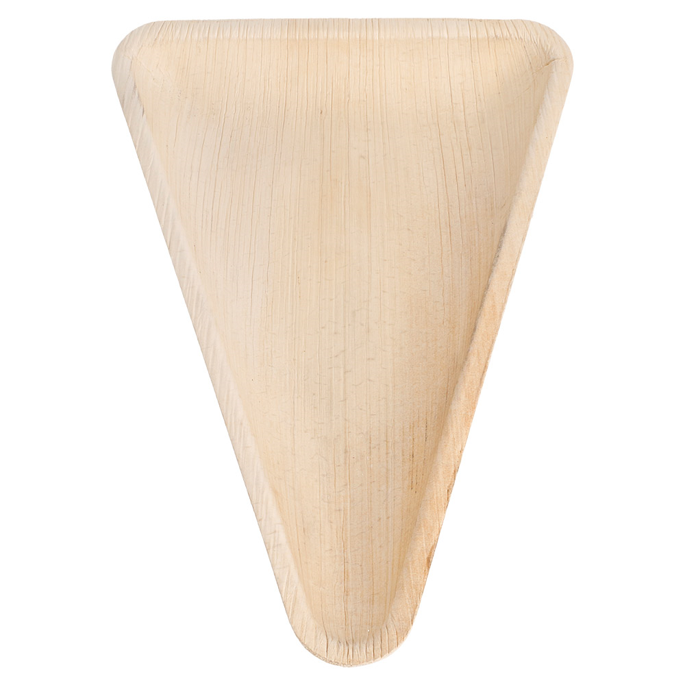 225.33-PIATTI TRIANGOLARI 'ARECA'  23x15,5x2,2 CM NATURALE ARECA (25 u.)