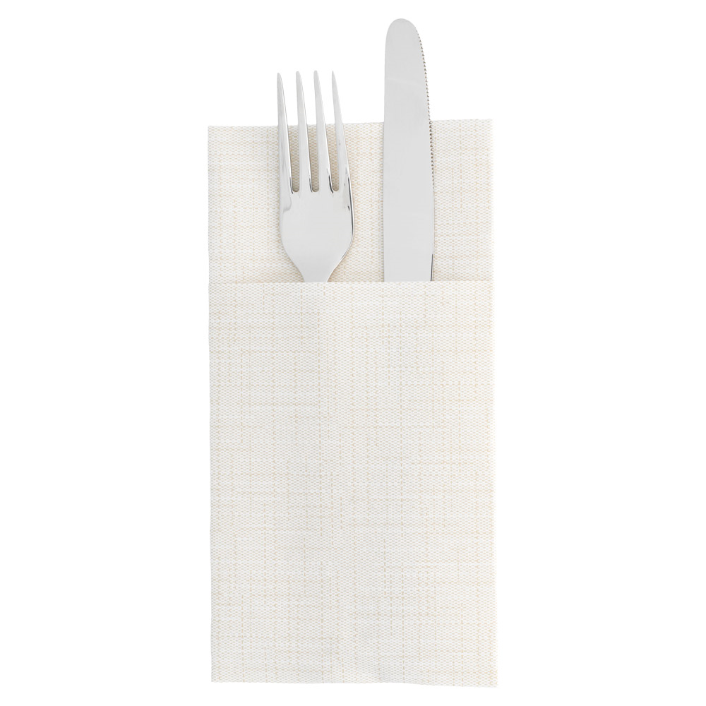 228.10-TOVAGLIOLI CANGURO DRY COTTON 55 G/M2 40x40 CM AVORIO AIRLAID (50 u.)