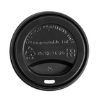 228.75-COPERCHI PER BICCHIERI 300/360 ML BIODEGRADABLE  NERO CPLA (50 u.)