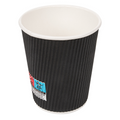 178.38-BICCHIERI BEVANDE CALDE DOPPIA PARETE  240 ML - 8 oz 280 + 250 + 18 PE G/M2 Ø8/5,6x9,2 CM NERO CARTONE (25 u.)