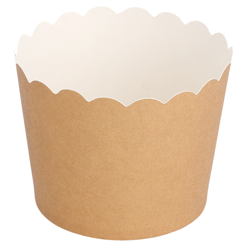 224.14-MUFFIN CUPS  160 + 15 PE G/M2 Ø 5x4,5 CM MARRONE CARTONE (100 u.)