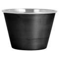 280.92-RAMEQUINS 'ARTINOX' 75 ML Ø 5,7x4,5 CM NERO/ARGENTO ACCIAIO INOX (12 u.)