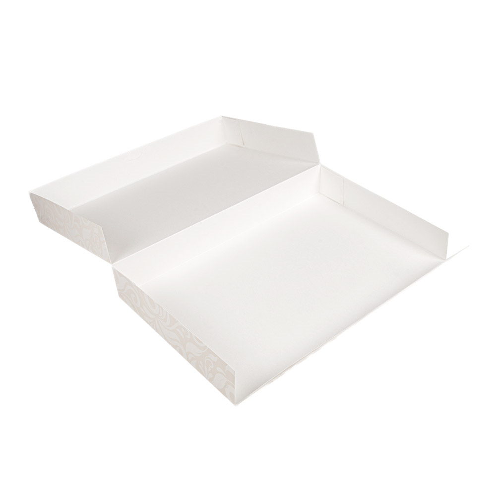 256.54-SCATOLE CATERING, PIANA 'THEPACK' DAMASCO  42x28x6 CM BIANCO CARTONE NANO-MICRO (50 u.)