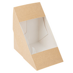 253.54-SCATOLE PANINO TRIPLO CON FINESTRA 'THEPACK'  12,4x12,4x8,3 CM NATURALE CARTONE NANO-MICRO + OPP (50 u.)