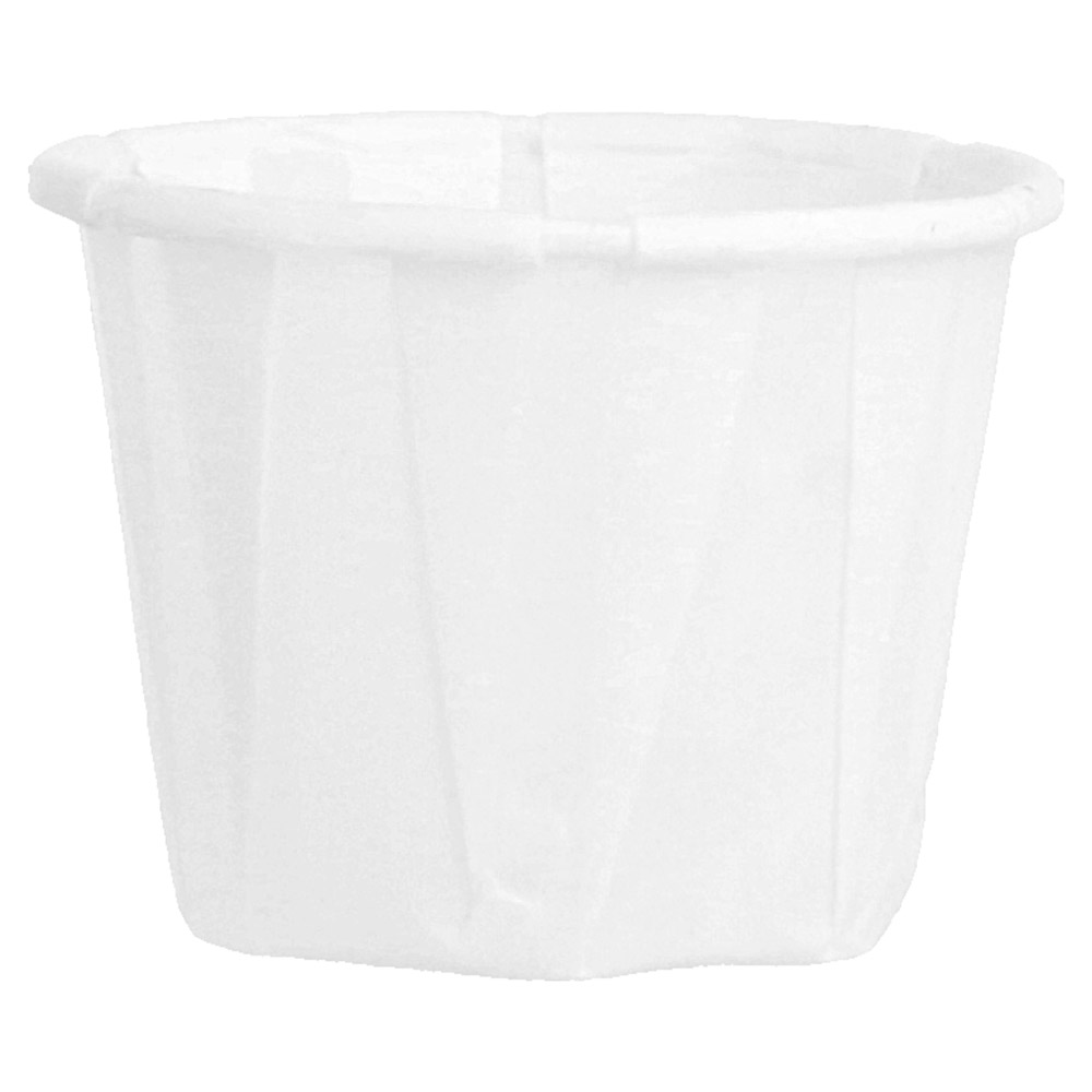 126.67-TERRINA CARTA PLISSETTATA 22 ML (0,7 oz) 80 G/M2 Ø3,8/2,6x2,8 CM BIANCO PERGAMANA ANTIGRASSI (250 u.)