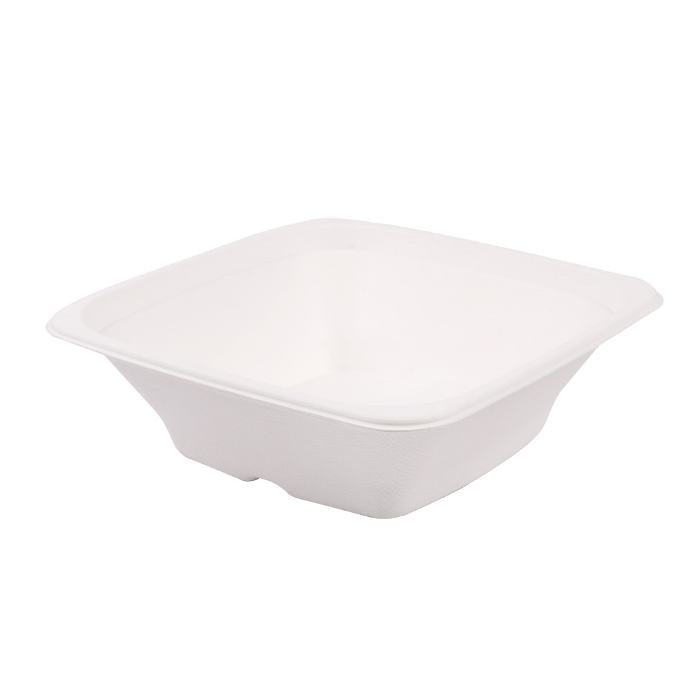 228.40-CIOTOLE QUADRATE BIONIC 700 ML 18x18x6 CM BIANCO BAGASSA (50 u.)