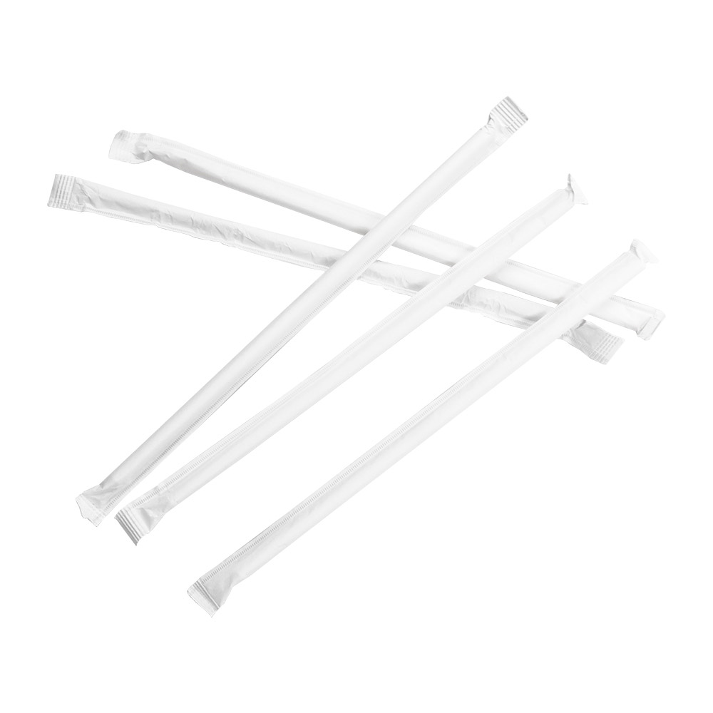 227.93-CANUCCE DRITTE IMBUSTATE BIANCHE 'PAPER'  Ø0,60x20 CM BIANCO CARTA (250 u.)