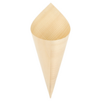 145.75-CONO IN FOGLIA DI PIOPPO 'WOOD'  17 CM NATURALE LEGNO (50 u.)