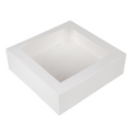 201.72-SCATOLE PER PASTICCERIA CON FINESTRA 'THEPACK'  32x32x10 CM BIANCO CARTONE NANO-MICRO + OPP (50 u.)