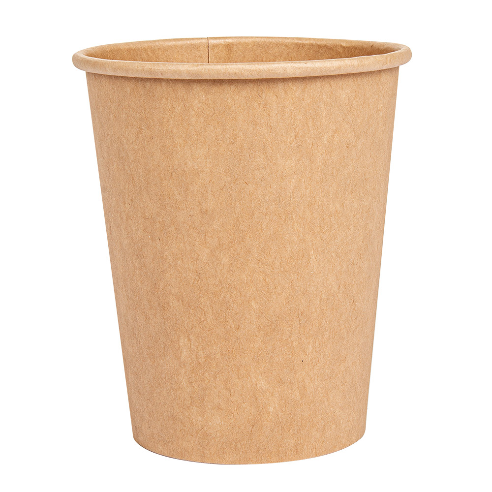 233.00-BICCHIERI BEVANDE CALDE 1 PARETE  240 ML - 8 oz 280 + 18 PE G/M2 Ø8/5,6x9,2 CM MARRONE CARTONE (50 u.)