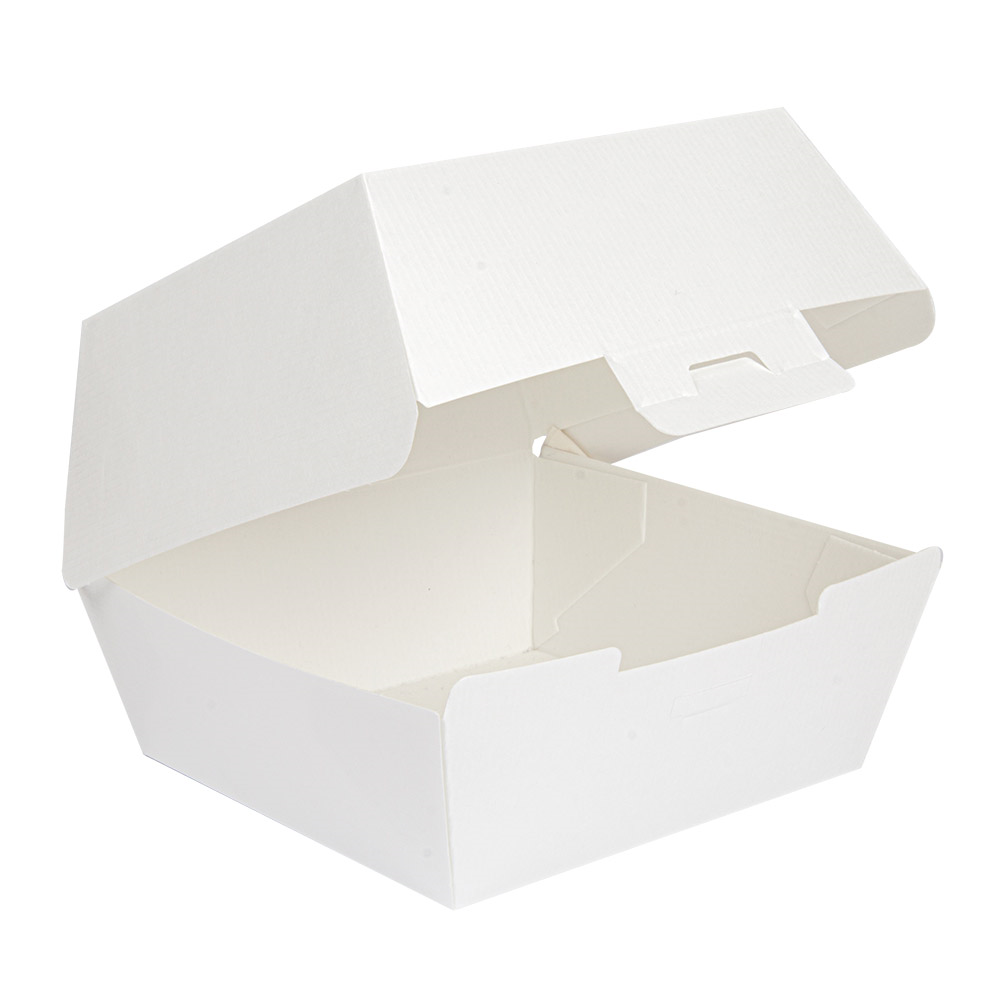 234.10-SCATOLE HAMBURGER 'THEPACK'  13x12,5x9 CM (M) BIANCO CARTONE NANO-MICRO (50 u.)