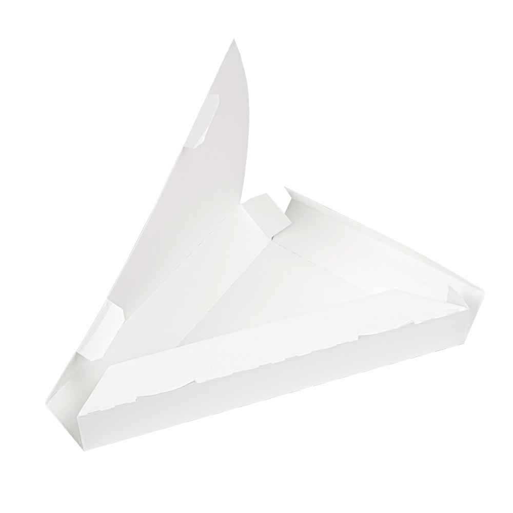 234.75-CONTENITORI TRIANGOLARE PIZZA 'THEPACK'  18x23x3 CM BIANCO CARTONE NANO-MICRO (100 u.)