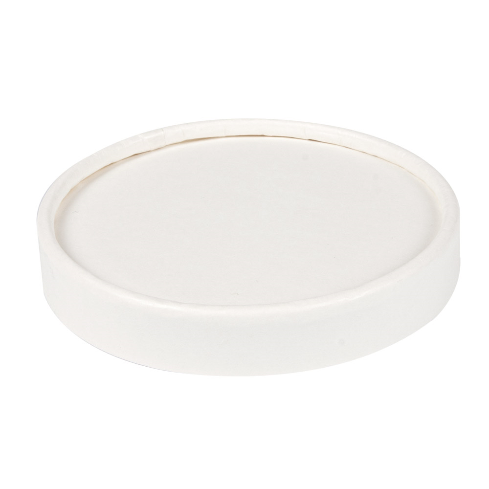 233.31-COPERCHIO TERRINA GELATI 180 ML 280 + 18 PE G/M2 Ø8,7 CM BIANCO CARTONE (50 u.)