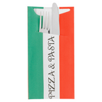 169.58-BUSTE PORTAPOSATE + TOVAGLIOLO 'JUST IN TIME OPEN' PIZZA & PASTA 90 + 10PE G/M2 11,2x22,5 CM BIANCO CELLULOSA (100 u.)