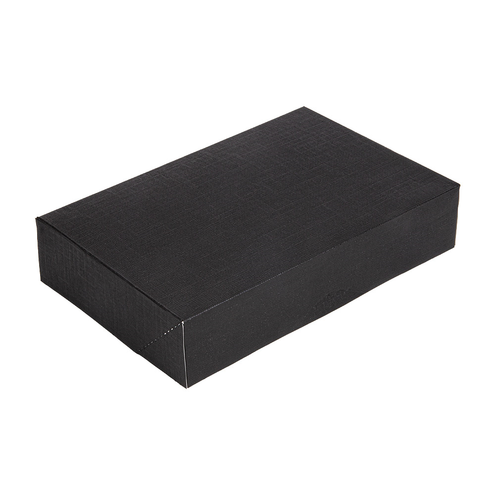 259.16-SCATOLE CATERING, PIANA 'THEPACK'  28x19x6 CM NERO CARTONE NANO-MICRO (50 u.)