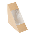 253.56-SCATOLE PER PANINI CON FINESTRA 'THEPACK'  12,4x12,4x5,5 CM NATURALE CARTONE NANO-MICRO + OPP (50 u.)