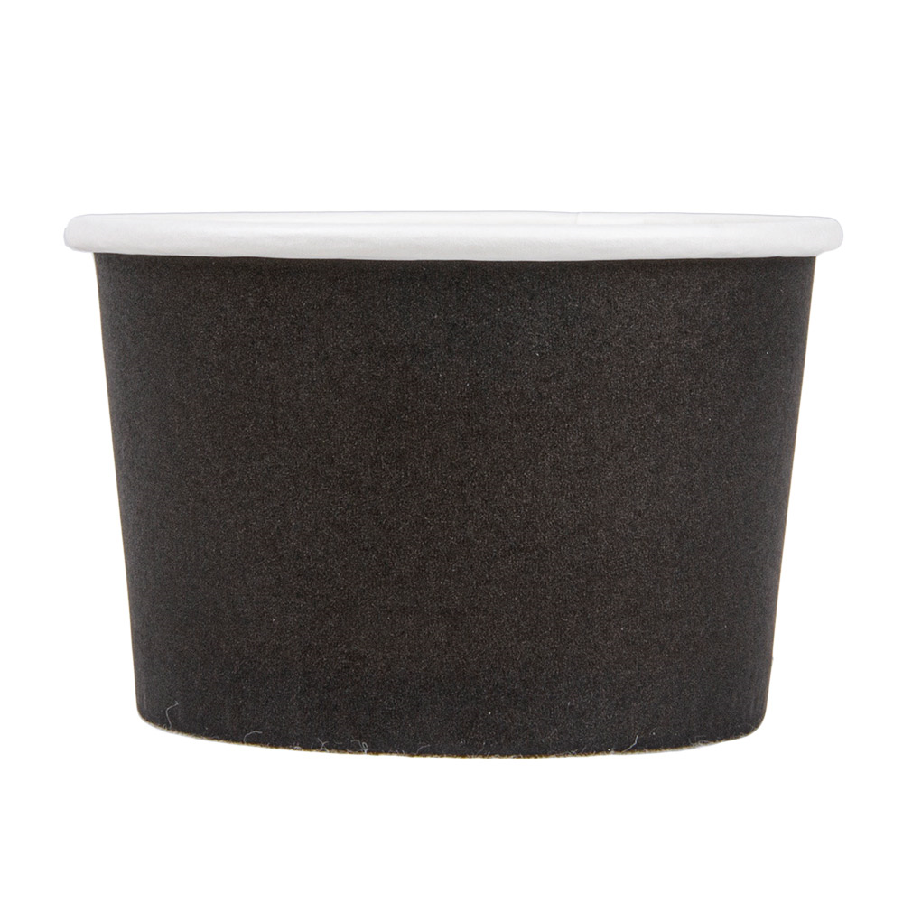 226.53-COPPETTE GELATI 120 ML 210 + 18PE G/M2 Ø 7,7x4,7 CM NERO CARTONE (50 u.)