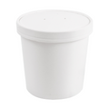 226.41-CONTENITORI CON COPERCHI 780 ML - 26 oz 330 + 18 PE G/M2 Ø11,7/9,2x11 CM BIANCO CARTONE (25 u.)