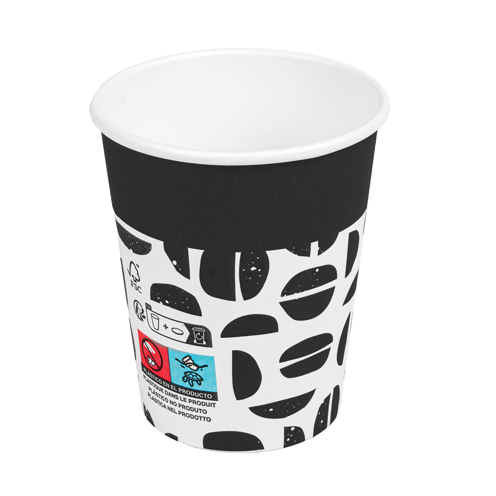 271.04-BICCHIERI BEVANDE CALDE 1 PARETE 'JAVA' 240 ML 280 + 18 PE G/M2 Ø8/5,6x9,2 CM BIANCO CARTONE (50 u.)