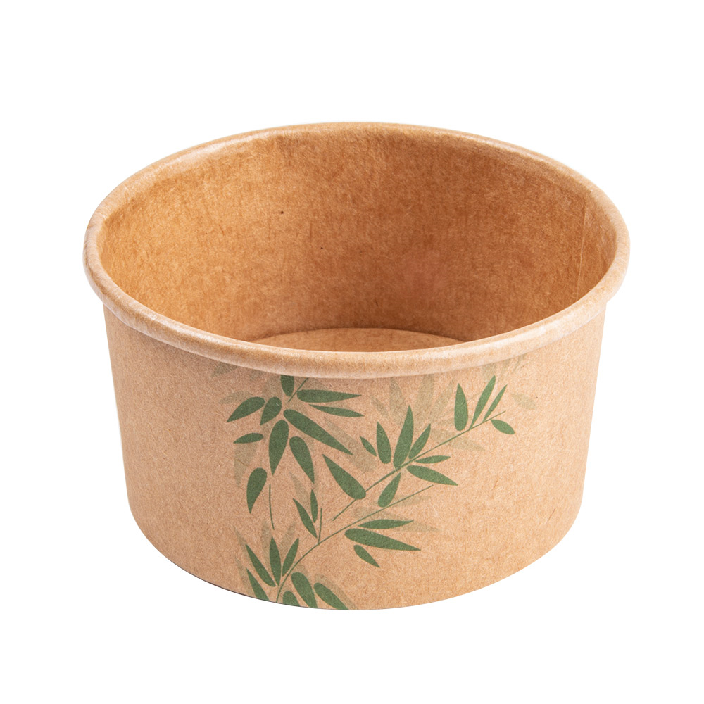 217.57-COPPETTA GELATI 'FEEL GREEN' 90 ML 210 + 18 PE G/M2 Ø7,2x4 CM MARRONE CARTONE (50 u.)