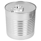 213.65-CONTENITORI APERITIVO BARATTOLO CONSERVA  220 ML Ø7,4x7,2 CM ARGENTO PS (20 u.)