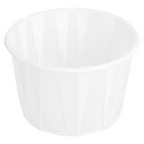 126.73-TERRINA CARTA PLISSETTATA 60 ML (2 oz) 80 G/M2 Ø5,5/3,9x3,5 CM BIANCO PERGAMANA ANTIGRASSI (250 u.)