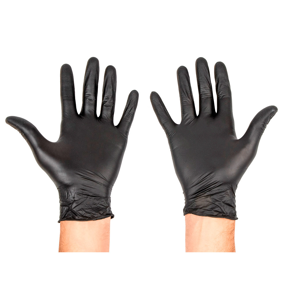 225.46-GUANTI  SIZE: L NERO NITRILE (100 u.)